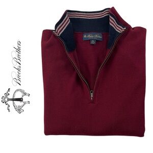 Brooks Brothers Italian Yarn Merino Wool 1/2 Zip Pulloverr